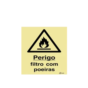 Sinalética Perigo Filtro com Poeiras - IS0294
