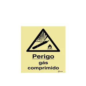 Sinalética Perigo Gás Comprimido - IS0333