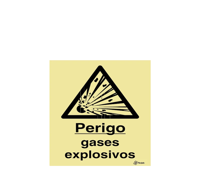 Sinalética Perigo Gases Explosivos - IS0280
