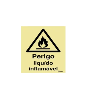 Sinalética Perigo Líquido Inflamável - IS0286