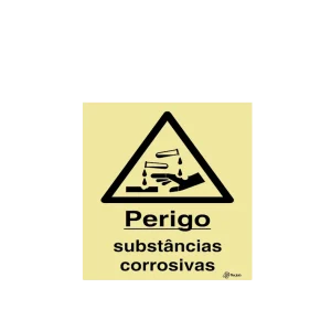 Sinalética Perigo Substâncias Corrosivas - IS0270