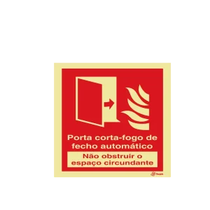 Sinalética Corta-Fogo de Fecho Automático Não Obstruir o Espaço Circundante - I0328