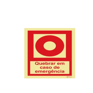 Sinalética Quebrar em Caso de Emergência - I0273