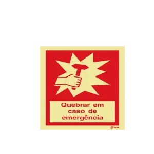 Sinalética Quebrar em Caso de Emergência - I0311